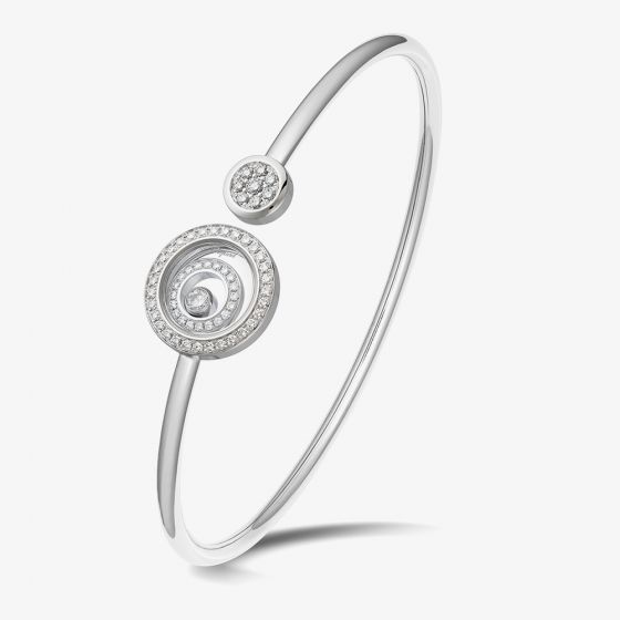 Chopard 18ct White Gold Happy Spirit Diamond Bangle 858230-1002 (M)