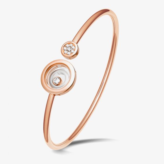 Chopard 18ct Gold Two Tone Happy Spirit Diamond Bangle (M) 858230-9002 (M)