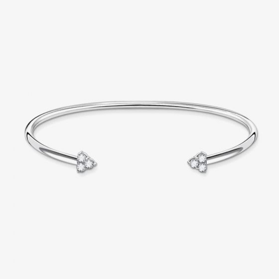 THOMAS SABO Silver Cubic Zirconia Triangle Bangle AR105-051-14