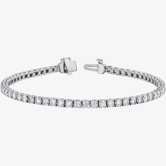 9ct White Gold 4.00ct Diamond Bracelet BR977WG/4-10