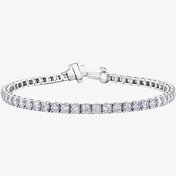 9ct White Gold 7.00ct Diamond Tennis Bracelet BR977WG/7-10