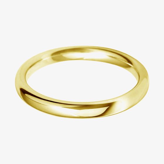 18ct Gold 2.5mm Court Wedding Ring BC2.5 18Y