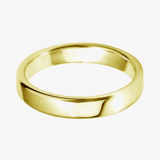 18ct Gold 4.0mm Court Wedding Ring BC4.0 18Y