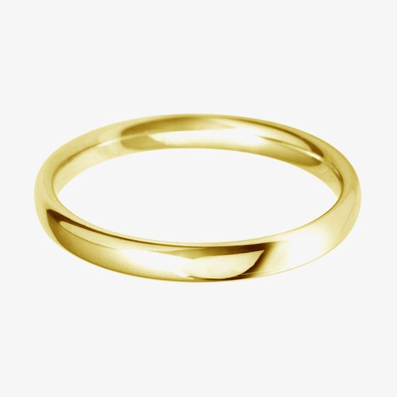 18ct Gold 2.5mm Light Court Wedding Ring BLC2.5 18Y