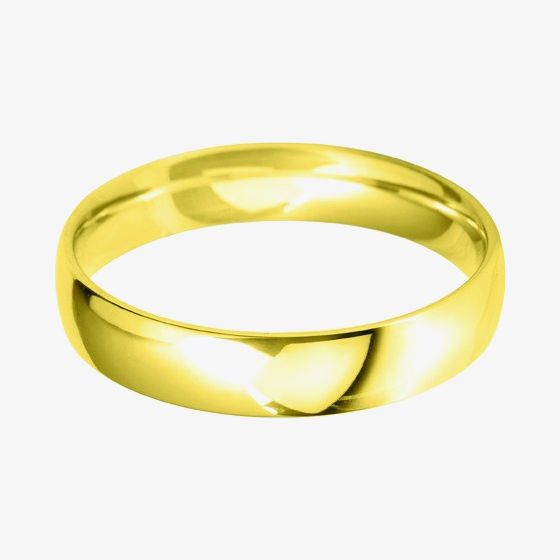 18ct Gold 4.0mm Light Court Wedding Ring BLC4.0 18Y