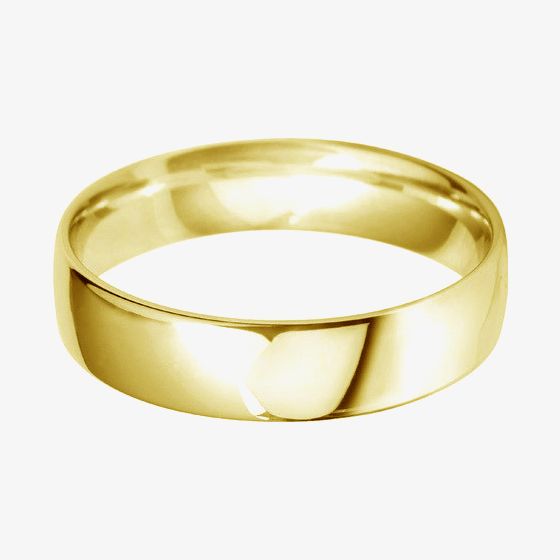 18ct Gold 5.0mm Light Court Wedding Ring BLC5.0 18Y