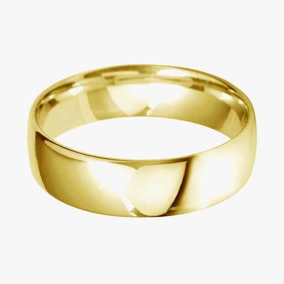 9ct Gold 6.0mm Light Court Wedding Ring BLC6.0 9Y
