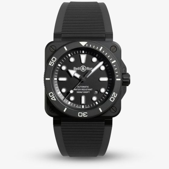 Bell & Ross Mens BR-03 Diver Black Watch BR03A-D-BL-CE/SRB