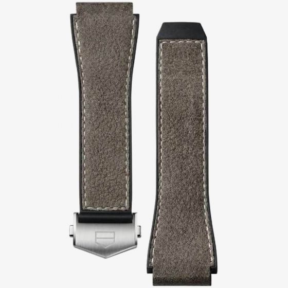 TAG Heuer Connected Brown Rubber & Leather Watch Strap BT6238