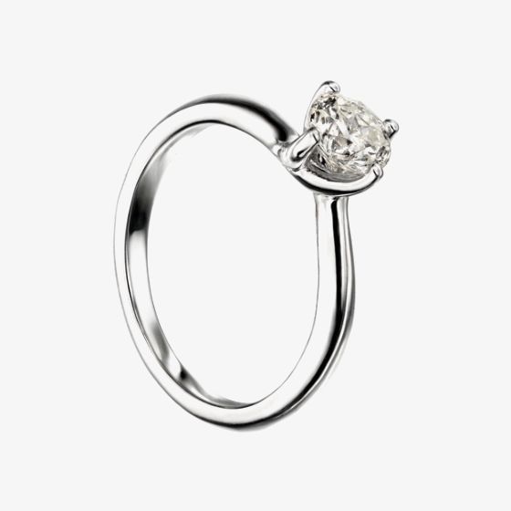 Mastercut Grace 18ct White Gold Four Claw Twist Diamond Solitaire Ring C13RG001 W