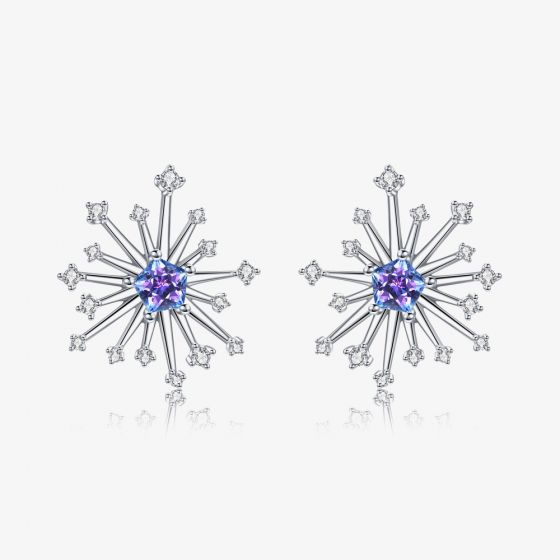 Fei Liu Carpe Diem Silver Crystal Sparkler Stud Earrings CAR-925R-203-SWCZ