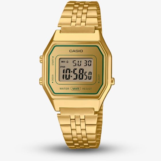 Casio Unisex Vintage Gold & Green Digital Watch LA680WEGV-9AEF