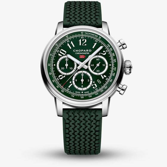 Chopard Mens Limited Edition Mille Miglia Chrono Green Rubber Strap Watch168619-3017