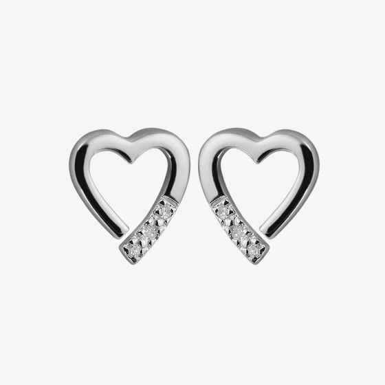 Hot Diamonds Just Add Love Silver Earrings DE110