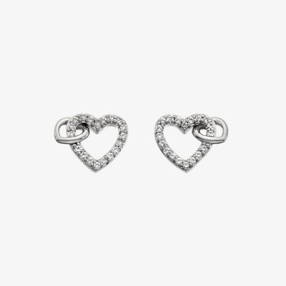Hot Diamonds Togetherness Open Heart Earrings DE605