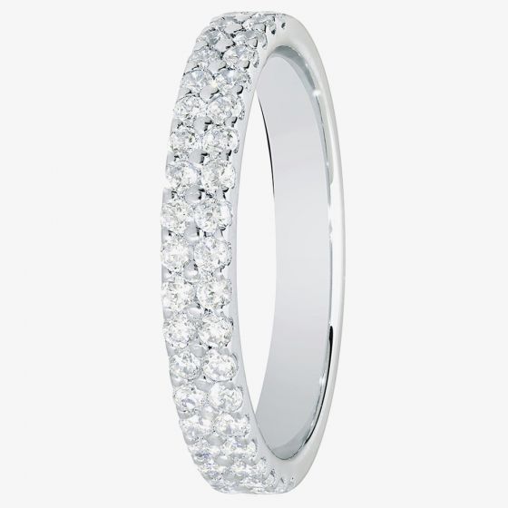 9ct White Gold 0.50ct Diamond Wedding Ring DRW-310-0.50