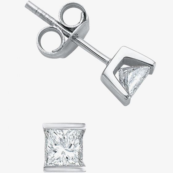 9ct White Gold 0.75ct Diamond Stud Earrings E1179W/75 DIA