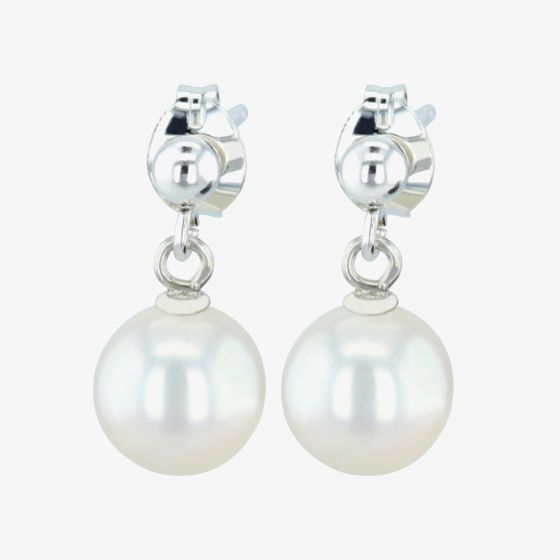 Silver 7 - 7.5mm Freshwater Pearl Drop Earrings EOW6007FW