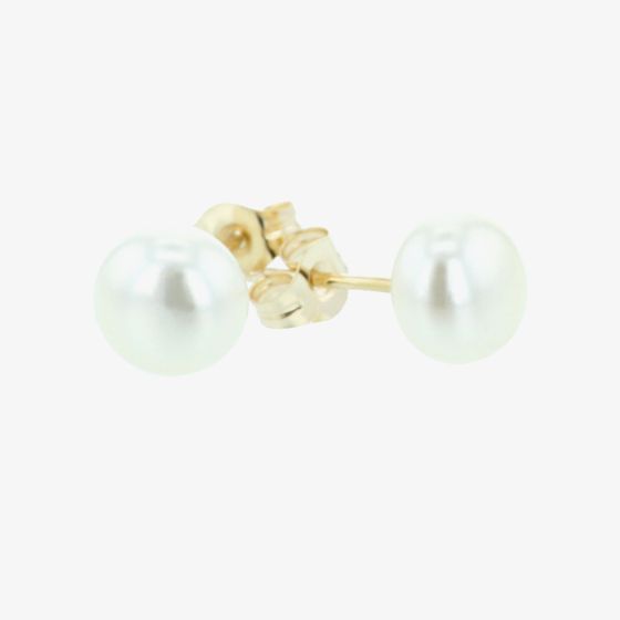 9ct 6.5 x 7mm Akoya Pearl Stud Earrings EOZ104PL