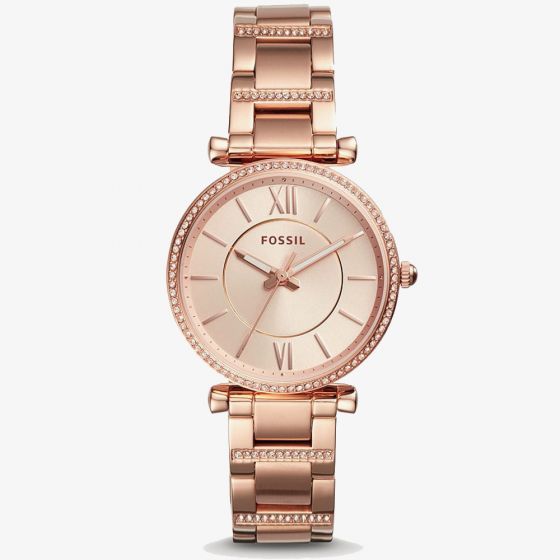 Fossil Carlie Rose Gold Tone Watch ES4301