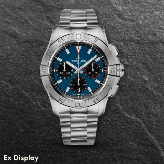Ex-Dispaly Breitling Avenger B01 Chronograph Blue Dial Watch AB0146101C1A1