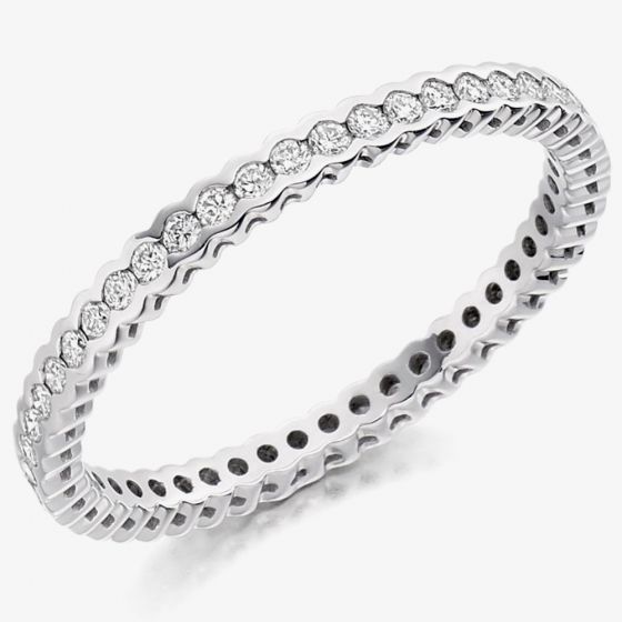 Platinum Channel-Set Diamond Eternity Ring (N) FET1217