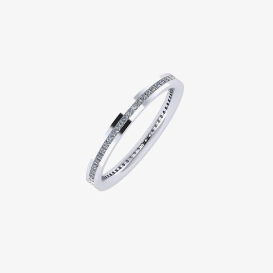 Platinum 0.50ct Princess-Cut Diamond Eternity Ring (M) FET8426
