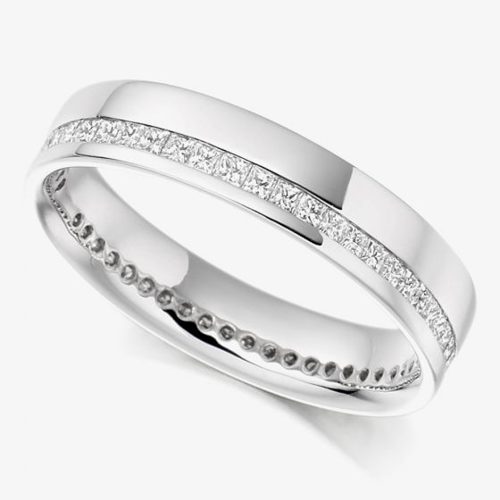 Platinum 0.54ct Princess-Cut Diamond Eternity Ring (K) FET946 K