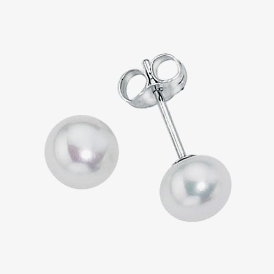Silver Freshwater Pearl Studs GK-E3065W