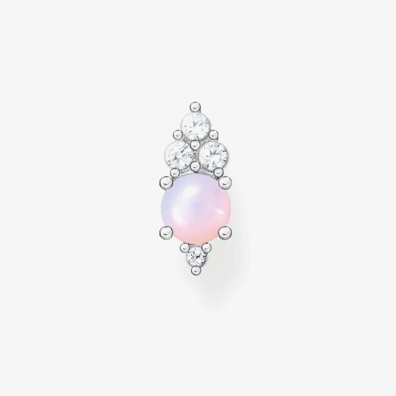 THOMAS SABO Vintage Sterling Silver Pink Opal Colour Effect Single Ear Stud H2181-166-7