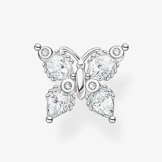 THOMAS SABO Sterling Silver Cubic Zirconia Butterfly Single Stud Earring H2195-051-14