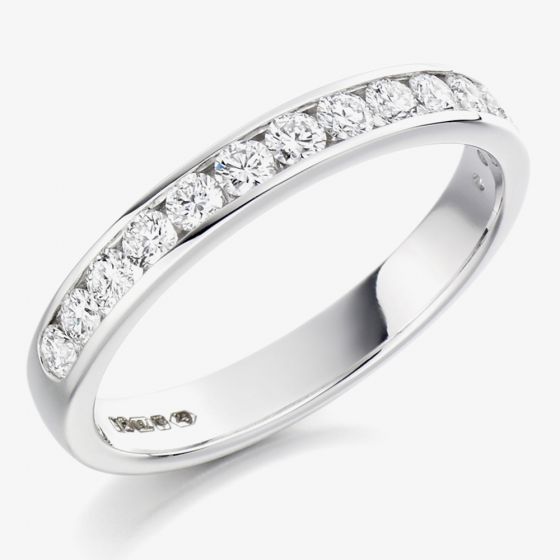 Platinum 0.50ct Diamond Half-Eternity Ring HET1310 PLAT