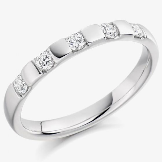 Multi-Stone Diamond Platinum Eternity Ring HET1373