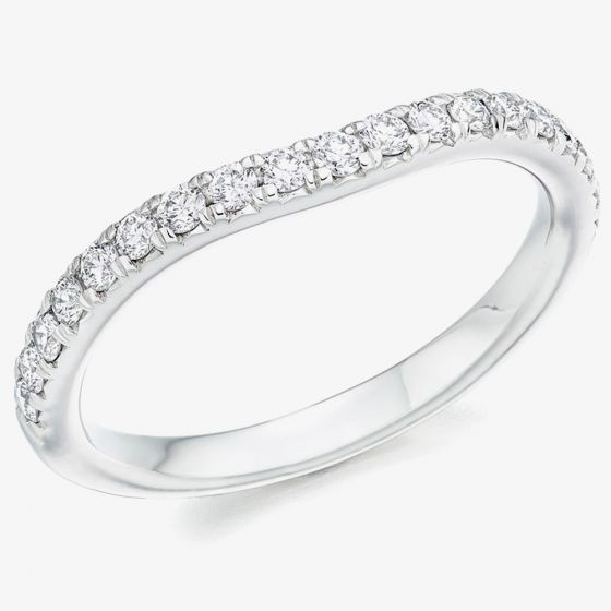 Platinum Micro-Claw Set Diamond Shaped Eternity Ring (L) HET4354A