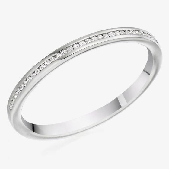 Platinum 0.07ct Diamond Half-Eternity Ring HET8971 PLAT