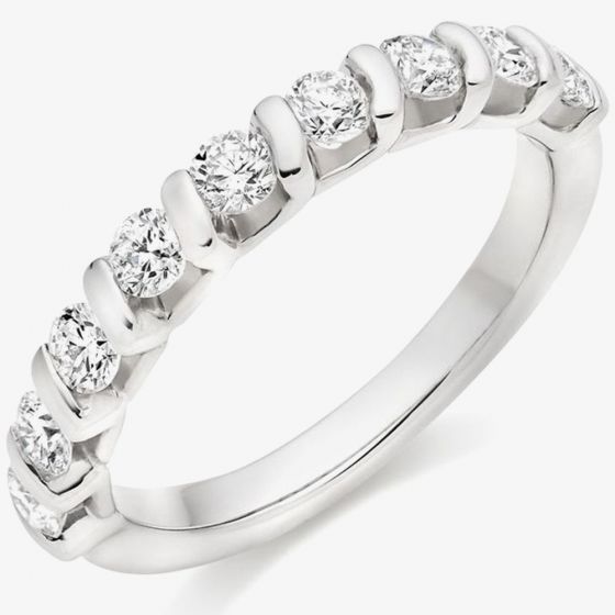 Platinum Bar-Set Diamond Eternity Ring (M) HET9352