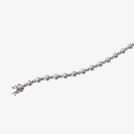 18ct White Gold Round Diamond Bracelet HSB2005S
