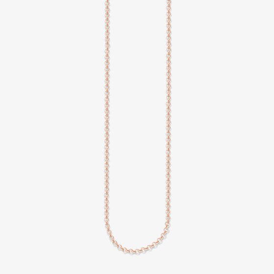 THOMAS SABO Rose Gold Plated Round Belcher Chain KE1219-415-12
