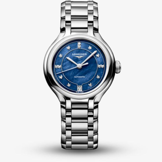 Longines Ladies PrimaLuna Blue Mother Of Pearl Dial Watch L8.124.4.97.6