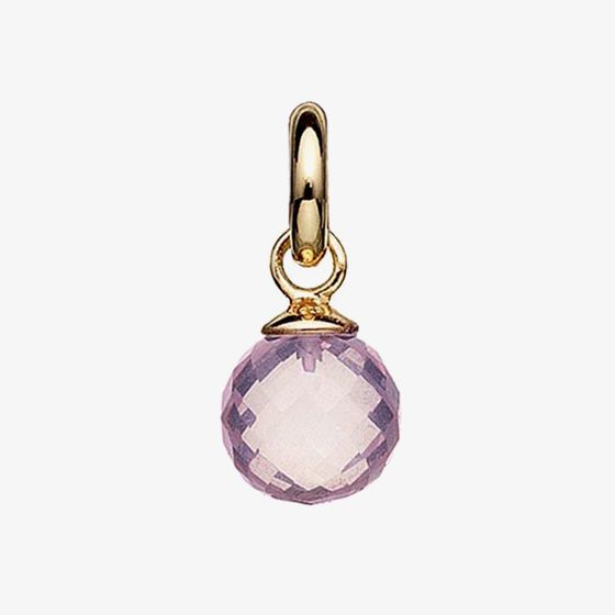 Story Gold Plated Faceted Rose Quartz Drop 5408812