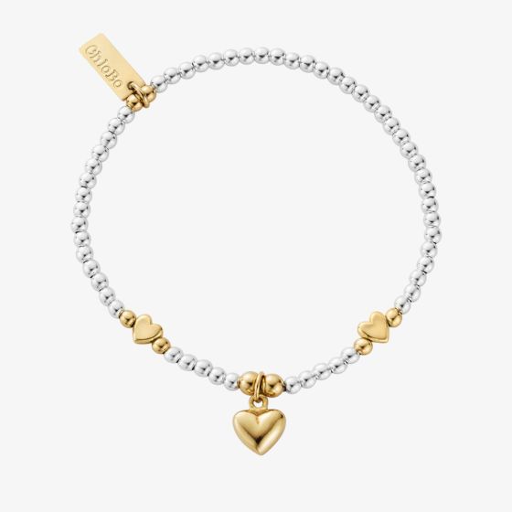 ChloBo Ladies Silver & Gold Golden Moments Of Love Bracelet GMBVAL25