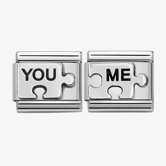 Nomination CLASSIC Silvershine Puzzle Pieces You & Me Bundle