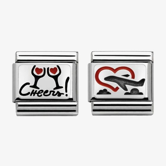 Nomination CLASSIC Silvershine Love is in the Air Charm Set