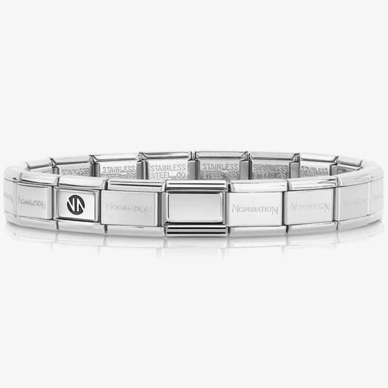 Nomination CLASSIC Silvershine Plates Plain Engravable Bracelet 330104/01