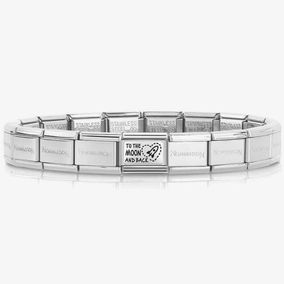 Nomination CLASSIC Composable Sterling Silver To the Moon and Back Bracelet 330111/39
