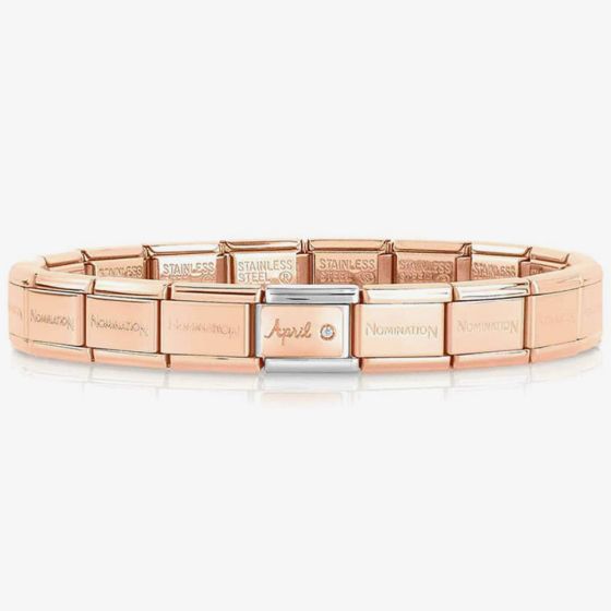 Nomination CLASSIC Rose Gold April Diamond Bracelet 430508/04