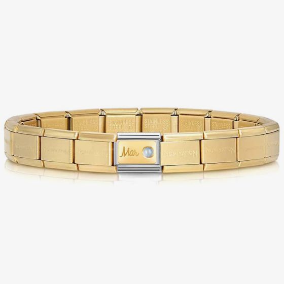 Nomination CLASSIC Composable March Aquamarine Bracelet 430508/08
