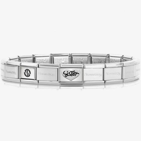 Nomination CLASSIC Silver My Family Sister Charm Bracelet 330101/11 & 530300 SI