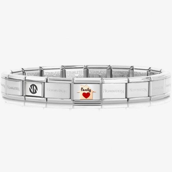 Nomination CLASSIC Family Heart House Charm Bracelet 430202/11 & 530300 SI
