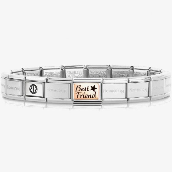 Nomination CLASSIC Rose Gold Best Friend Charm Bracelet 530300 SI & 430111/34